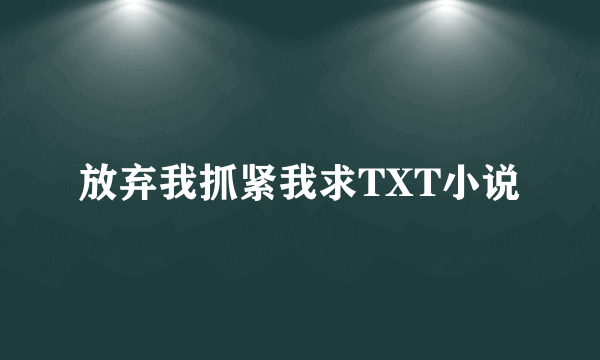 放弃我抓紧我求TXT小说