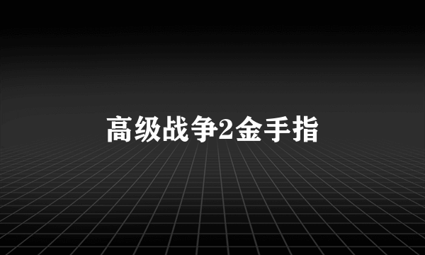 高级战争2金手指