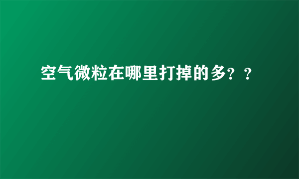 空气微粒在哪里打掉的多？？