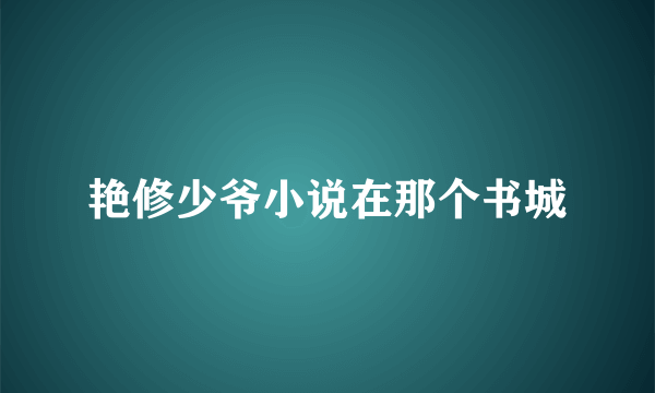 艳修少爷小说在那个书城