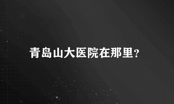 青岛山大医院在那里？