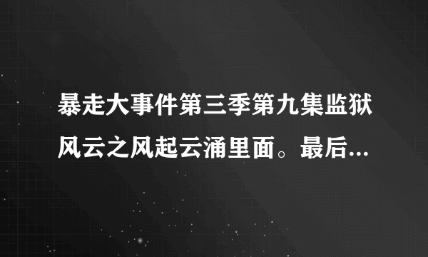 暴走大事件第三季第九集监狱风云之风起云涌里面。最后一段采访王尼玛的外国女孩是谁？他们排队在干什么？