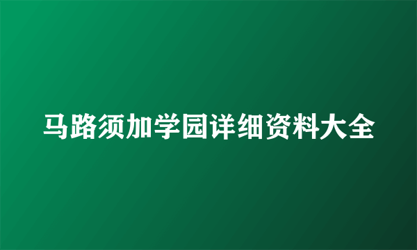 马路须加学园详细资料大全