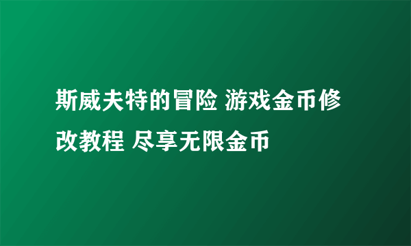 斯威夫特的冒险 游戏金币修改教程 尽享无限金币