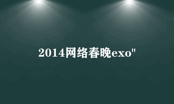 2014网络春晚exo