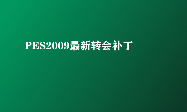 PES2009最新转会补丁