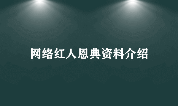 网络红人恩典资料介绍