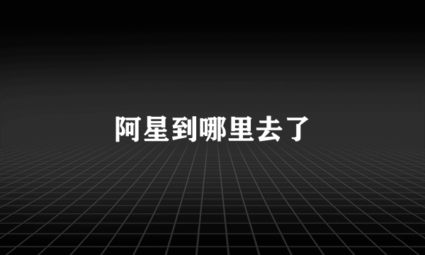 阿星到哪里去了