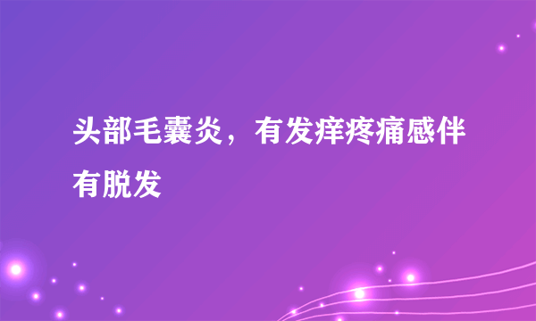 头部毛囊炎，有发痒疼痛感伴有脱发