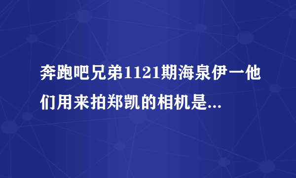 奔跑吧兄弟1121期海泉伊一他们用来拍郑凯的相机是什么牌子什么型号？？？