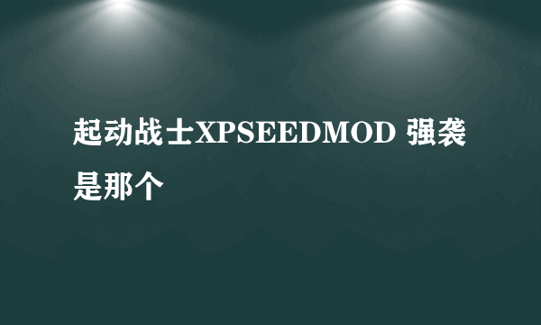 起动战士XPSEEDMOD 强袭是那个