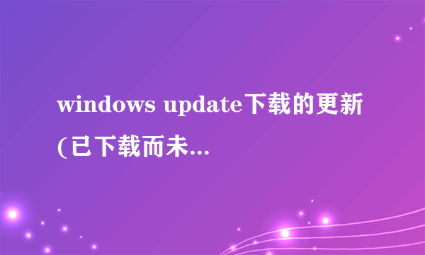 windows update下载的更新(已下载而未安装)放在哪里?