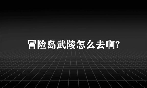 冒险岛武陵怎么去啊?