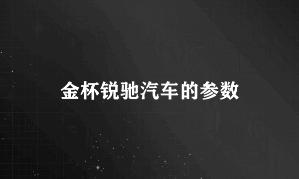 金杯锐驰汽车的参数