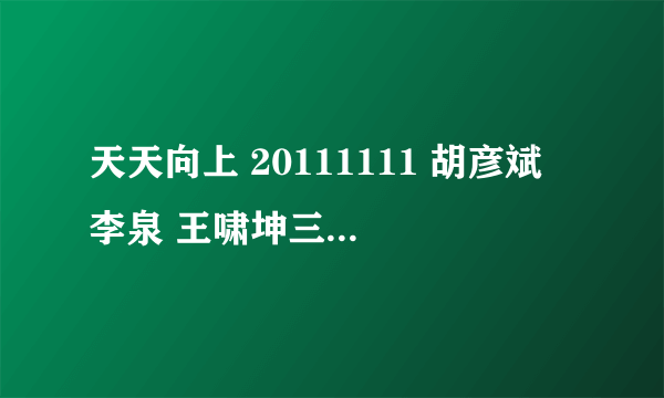 天天向上 20111111 胡彦斌 李泉 王啸坤三大才子PK 吉他是什么牌子的？请问？