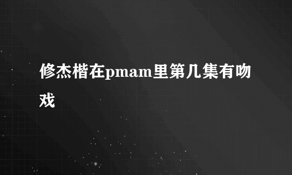 修杰楷在pmam里第几集有吻戏