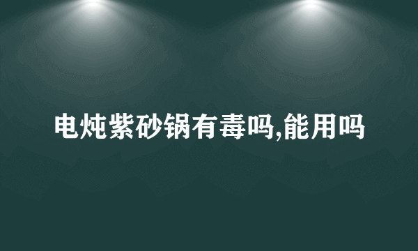 电炖紫砂锅有毒吗,能用吗