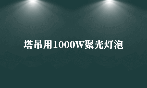 塔吊用1000W聚光灯泡