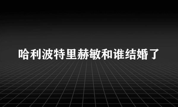 哈利波特里赫敏和谁结婚了