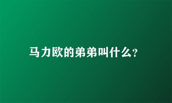 马力欧的弟弟叫什么？