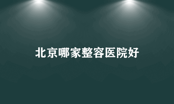 北京哪家整容医院好