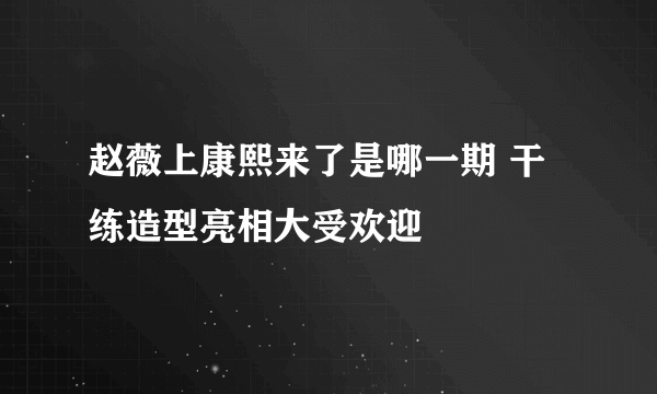 赵薇上康熙来了是哪一期 干练造型亮相大受欢迎