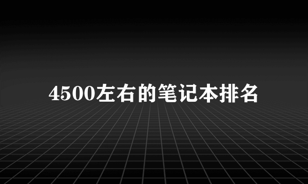 4500左右的笔记本排名