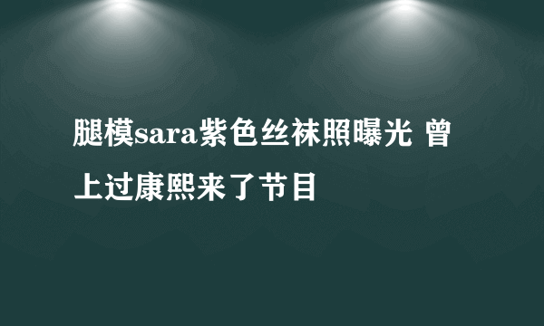 腿模sara紫色丝袜照曝光 曾上过康熙来了节目