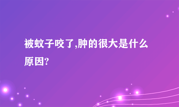 被蚊子咬了,肿的很大是什么原因?