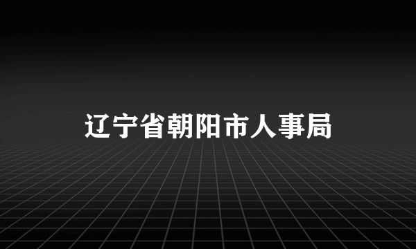 辽宁省朝阳市人事局