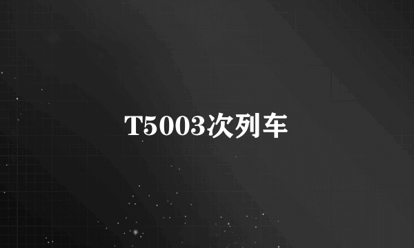 T5003次列车