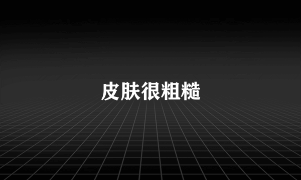 皮肤很粗糙