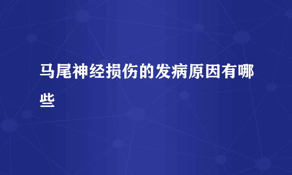 马尾神经损伤的发病原因有哪些