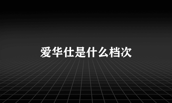 爱华仕是什么档次