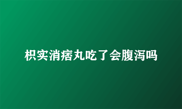 枳实消痞丸吃了会腹泻吗