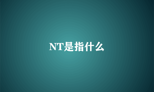 NT是指什么