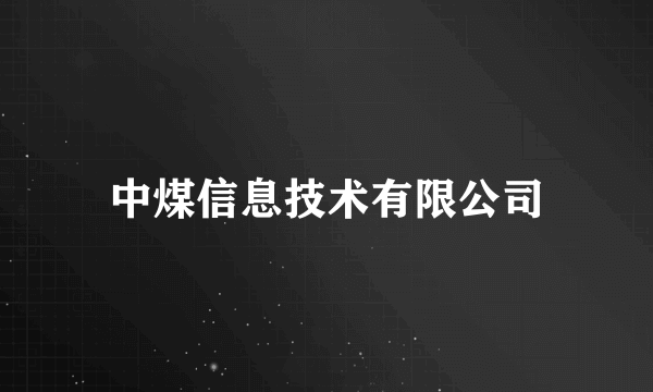 中煤信息技术有限公司