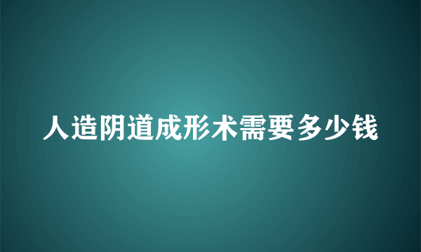 人造阴道成形术需要多少钱