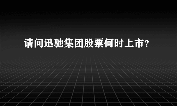 请问迅驰集团股票何时上市？