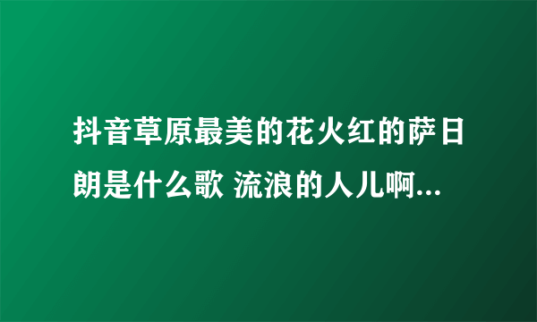 抖音草原最美的花火红的萨日朗是什么歌 流浪的人儿啊心上有了她歌曲歌词完整版