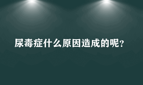 尿毒症什么原因造成的呢？