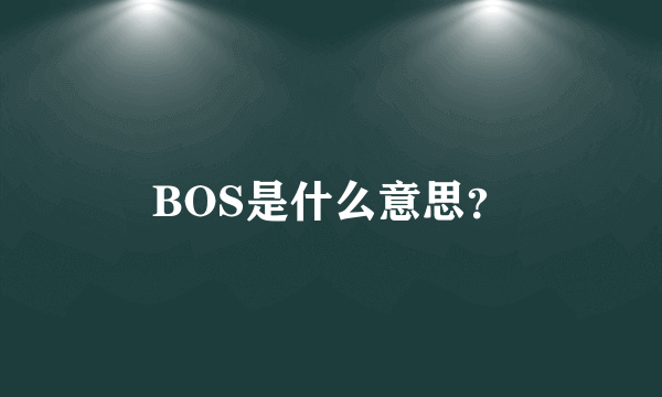 BOS是什么意思？