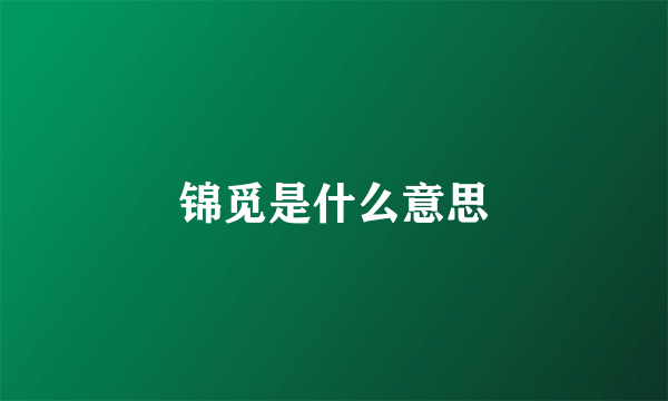 锦觅是什么意思