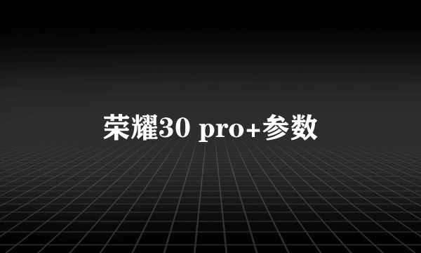 荣耀30 pro+参数
