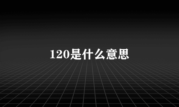 120是什么意思