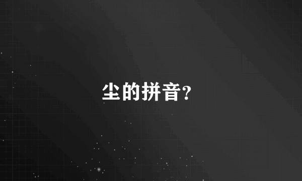 尘的拼音？