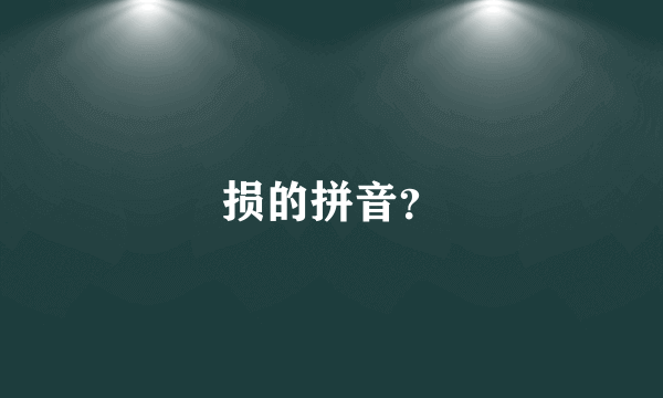 损的拼音？