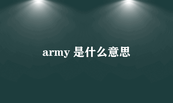 army 是什么意思