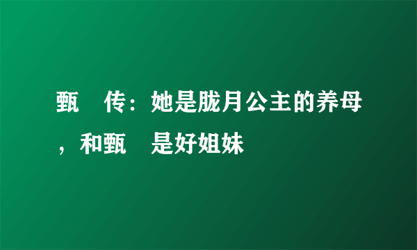 甄嬛传：她是胧月公主的养母，和甄嬛是好姐妹