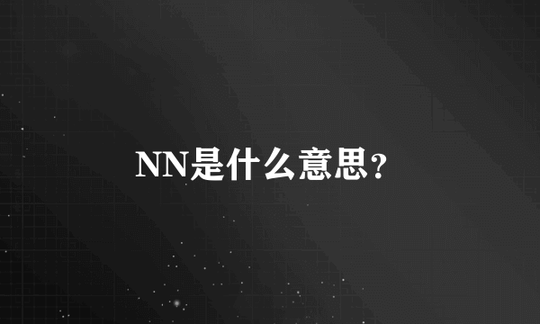 NN是什么意思？